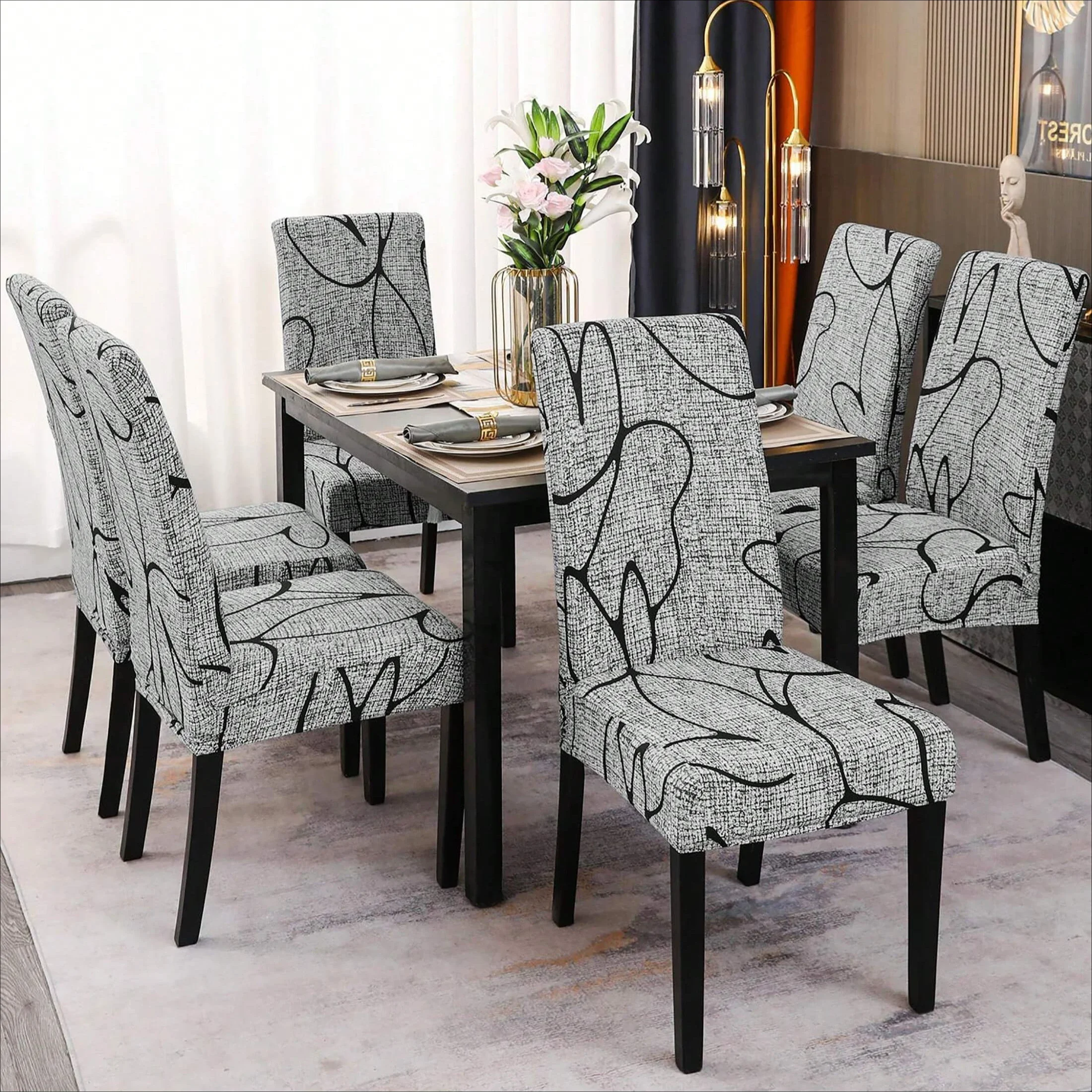 Elastic Printed Chair Cover, Modern Minimalist High Back Universal Cover For Four Seasons, Suitable For Home Dining Chair
Elastic Printed Chair Cover, Modern Minimalist High Back Universal Cover For Four Seasons, Suitable For Home Dining Chair