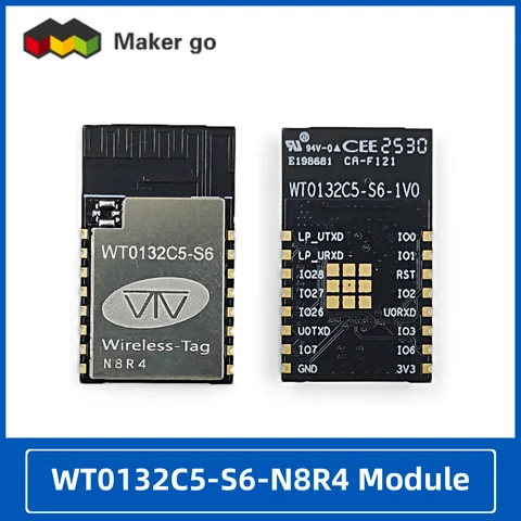 ESP32-C5-N8R4 2.4G 5G Dual Brand Wifi 6 Module WT0132C5-S6 with Espressif ESP32 C5 Chip Used for Zigbee Gateway ESP32 Board