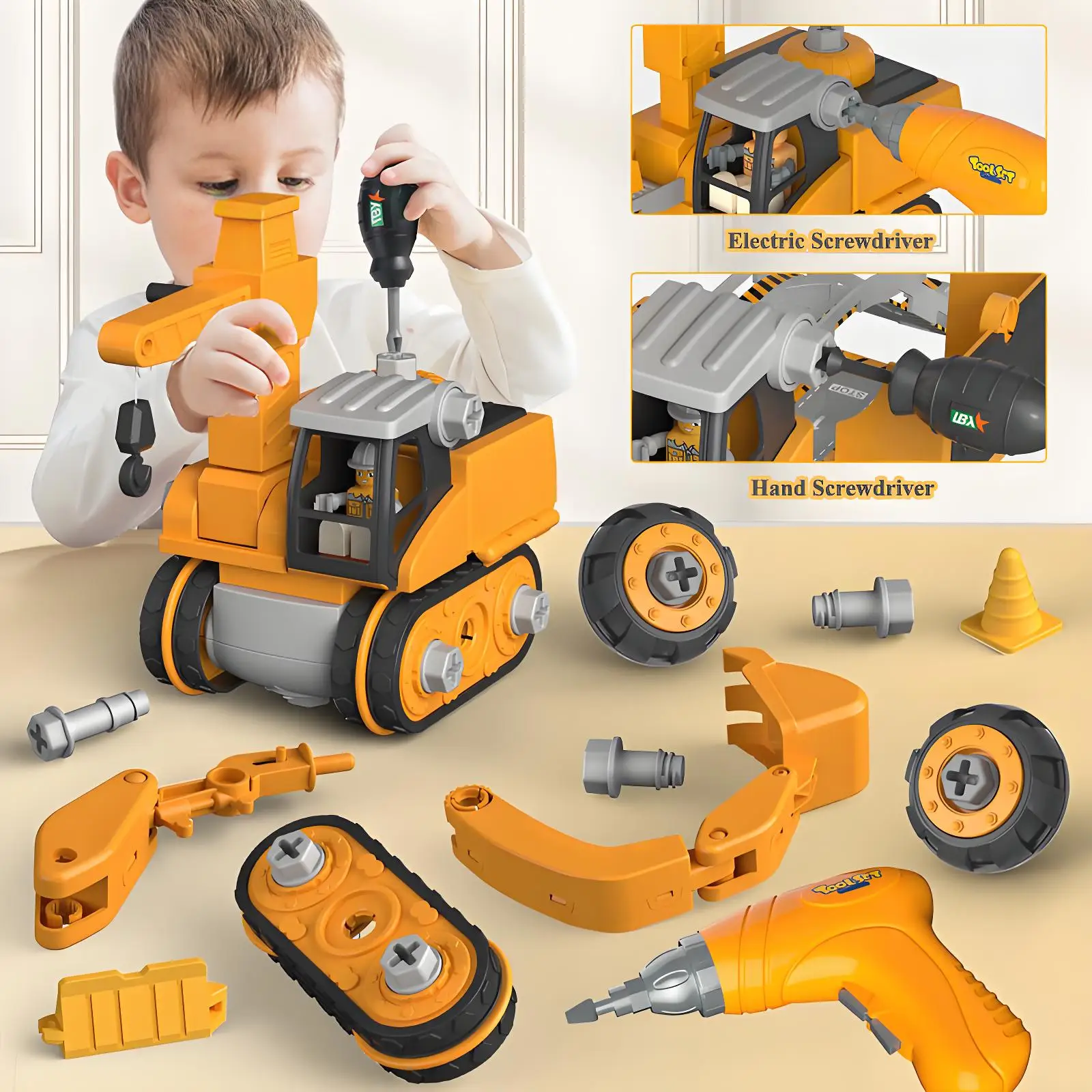Kids Engineering Vehicle Electric Drill Tool Screw Toys Nut Disassembly Children Educational Assembled Sets For Boys Gift
Kids Engineering Vehicle Electric Drill Tool Screw Toys Nut Disassembly Children Educational Assembled Sets For Boys Gift