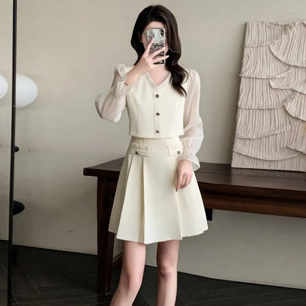 2024 Chic Style Fresh Spring Ruffled Sweet Age-Reducing French Two-Piece Short Slimming Petite Dress Women Female Office Lady
2024 Chic Style Fresh Spring Ruffled Sweet Age-Reducing French Two-Piece Short Slimming Petite Dress Women Female Office Lady