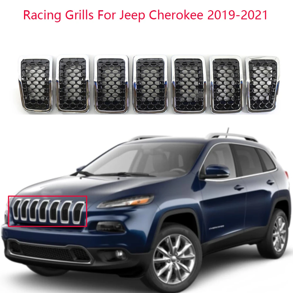 7Pcs ABS Car Front Mesh Racing Grills For Jeep Cherokee 2019-2021 Bright Black Exterior Honey Racing Grilles Car Accessories
7Pcs ABS Car Front Mesh Racing Grills For Jeep Cherokee 2019-2021 Bright Black Exterior Honey Racing Grilles Car Accessories