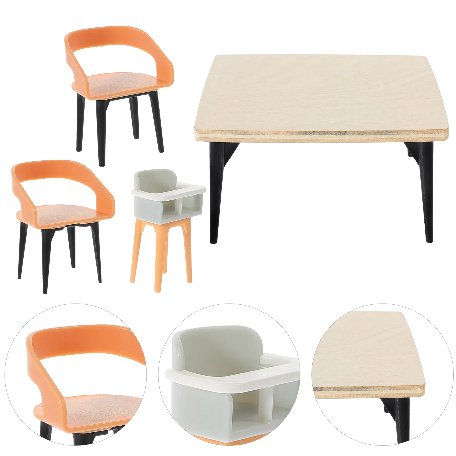 1Set 1:12 Scale Miniature Dining Table and Chair Set Realistic Dollhouse Furniture for Kitchen Scene Decoration Mini Wooden
1Set 1:12 Scale Miniature Dining Table and Chair Set Realistic Dollhouse Furniture for Kitchen Scene Decoration Mini Wooden