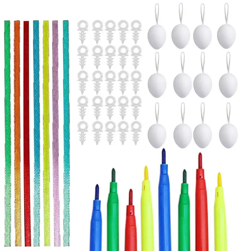 50 Pieces Easter Eggs Decorations Kit White Blank DIY Easter Egg Paint Kit With Rope Hangings Wooden Egg For Easter Crafts
50 Pieces Easter Eggs Decorations Kit White Blank DIY Easter Egg Paint Kit With Rope Hangings Wooden Egg For Easter Crafts