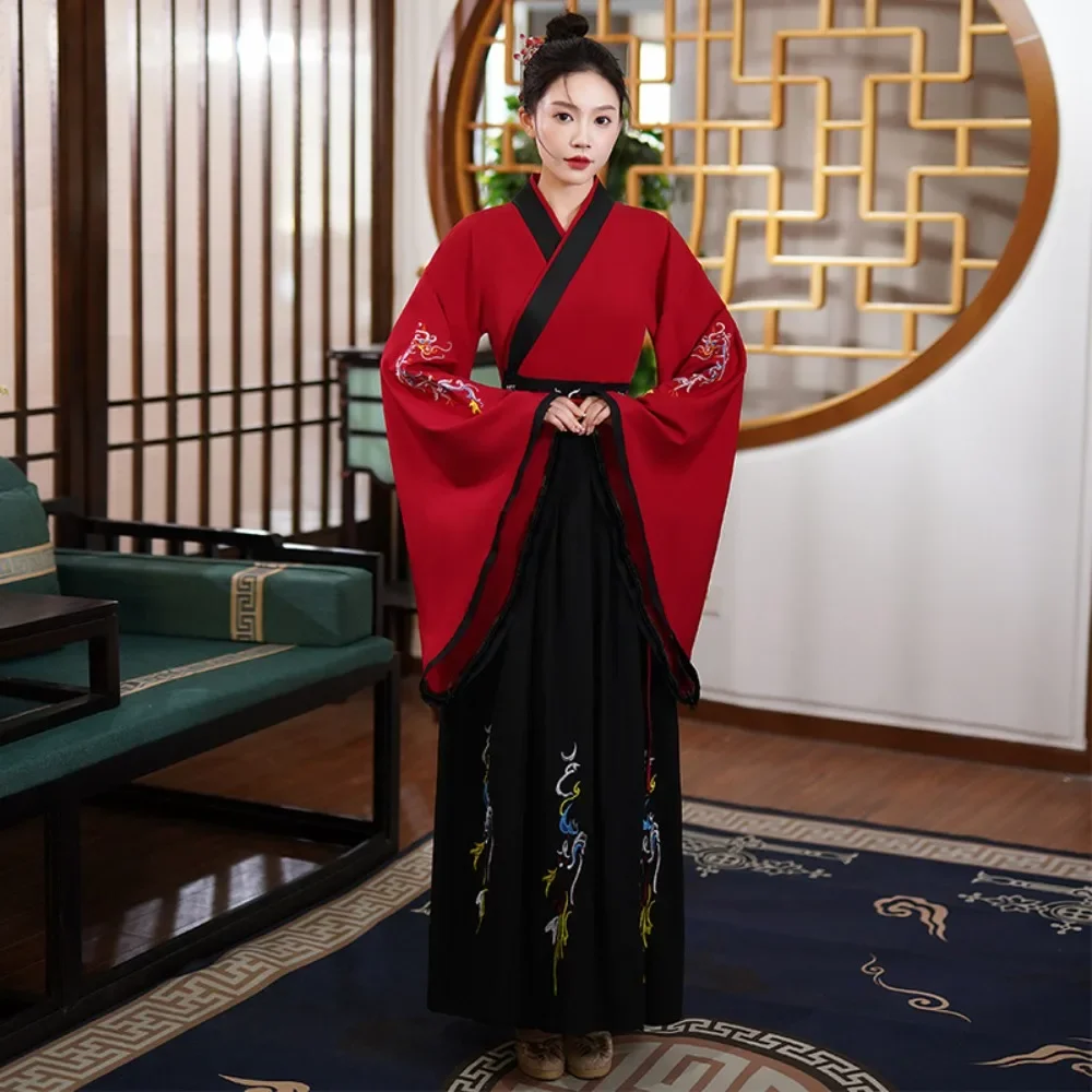 Hanfu Traditional Chinese Clothing Ethnic Style Fashion Clothes Casual Vintage Cosplay Stage Show Dress Set Elegant Embroidery
Hanfu Traditional Chinese Clothing Ethnic Style Fashion Clothes Casual Vintage Cosplay Stage Show Dress Set Elegant Embroidery