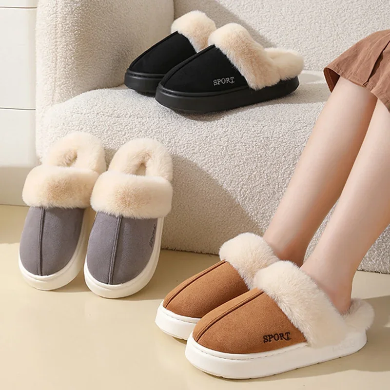 Fluffy Faux Fur Platform House Slippers Women Closed Toe Thick Plush Cotton Shoes Woman Winter Warm Comfort Home Fuzzy Slippers
Fluffy Faux Fur Platform House Slippers Women Closed Toe Thick Plush Cotton Shoes Woman Winter Warm Comfort Home Fuzzy Slippers