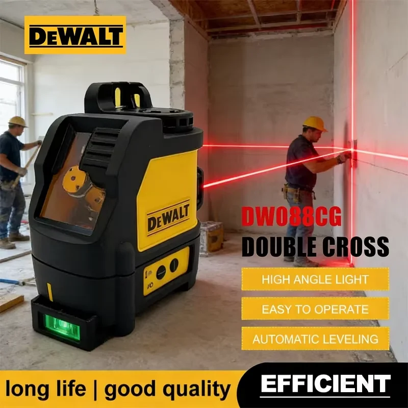 DEWALT DW088CG 2-Lines Laser Level Indoor And Outdoor High-Precision Self Ieveling Green Beam Laser Level Power Tool
DEWALT DW088CG 2-Lines Laser Level Indoor And Outdoor High-Precision Self Ieveling Green Beam Laser Level Power Tool