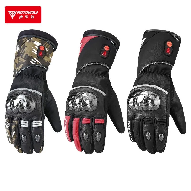 Motowolf Winter Motorcycle Electric Heating Gloves Plush Warm Waterproof Leather Men Adjustable Temperature Heating Gloves
Motowolf Winter Motorcycle Electric Heating Gloves Plush Warm Waterproof Leather Men Adjustable Temperature Heating Gloves