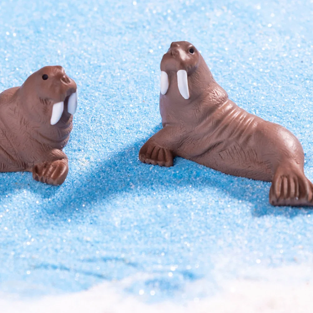 2Pcs Compact Resin Walrus Mini Figures Creative Ocean Animal Ornaments Small Realistic Marine Decoration Accessories 
2Pcs Compact Resin Walrus Mini Figures Creative Ocean Animal Ornaments Small Realistic Marine Decoration Accessories