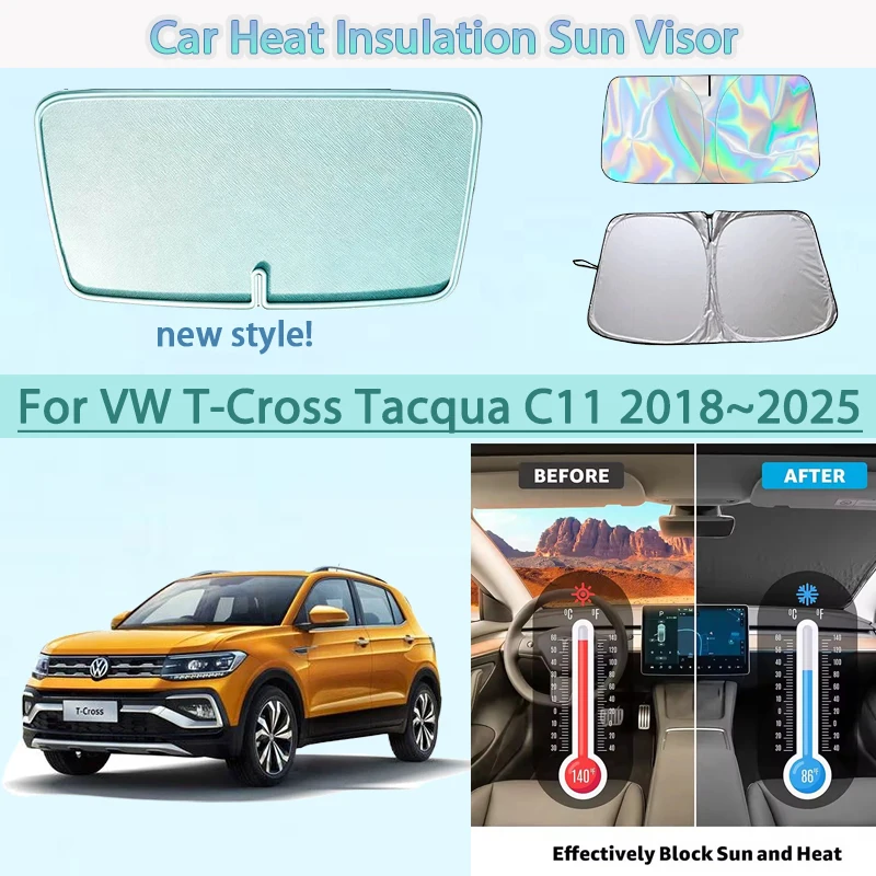 Car Front Windshield Sunshade Heat Insulation Sun Visor Summer For VW Volkswagen T-Cross Tacqua C11 2018~2025 Auto Accessories
Car Front Windshield Sunshade Heat Insulation Sun Visor Summer For VW Volkswagen T-Cross Tacqua C11 2018~2025 Auto Accessories