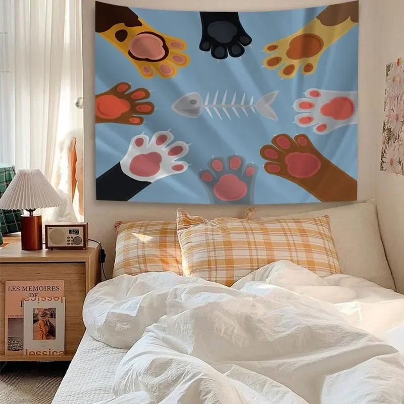 Cute Cat Paw tapestry Bohemian Decoration For Female Room Tapestries Dorm room Essentials Hanging Decoration Tapestries
Cute Cat Paw tapestry Bohemian Decoration For Female Room Tapestries Dorm room Essentials Hanging Decoration Tapestries