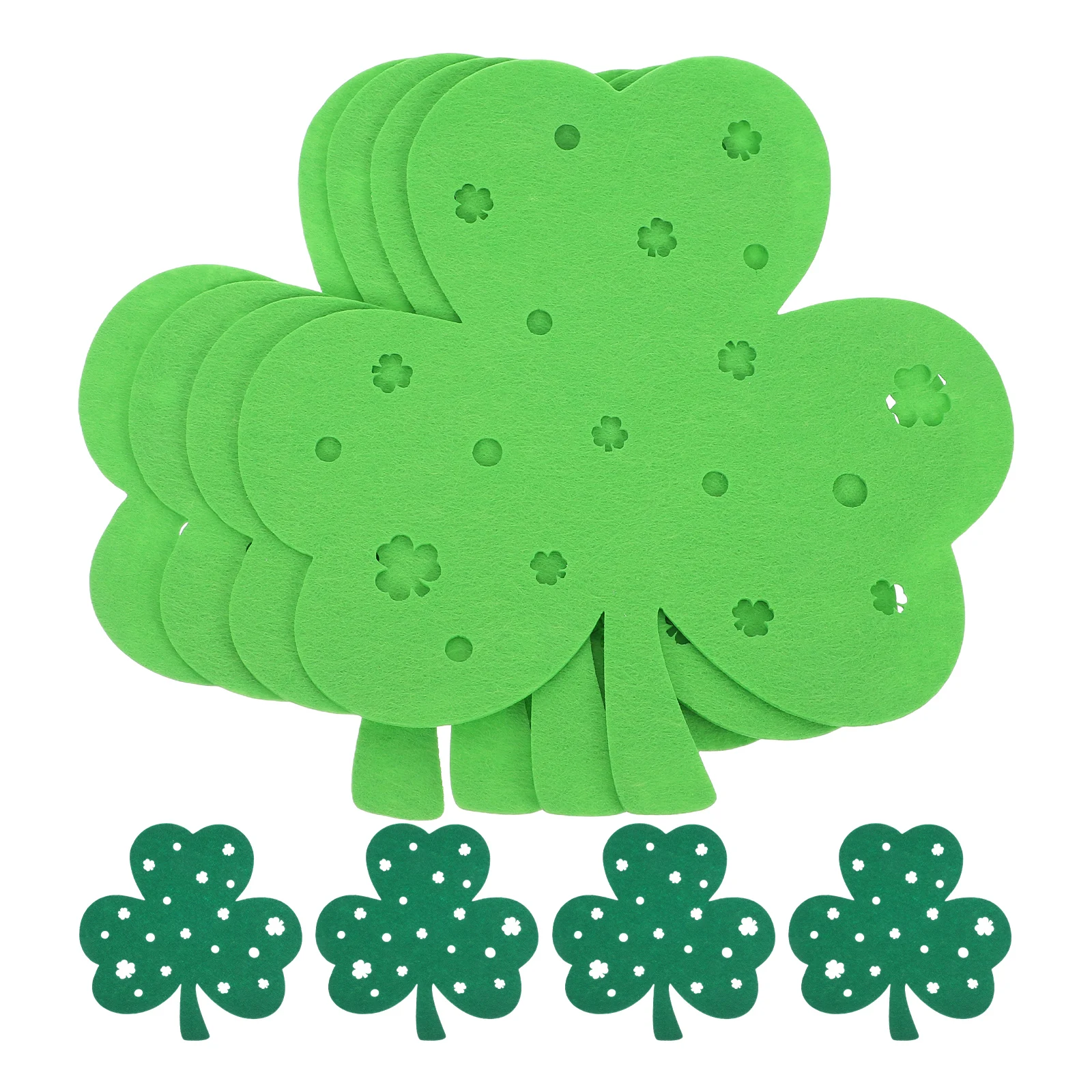 8PCS Clover Placemats Green Felt Shamrock Tableware Protector Saint Patrick Day Decorations Heat Pad Dining Accessories
8PCS Clover Placemats Green Felt Shamrock Tableware Protector Saint Patrick Day Decorations Heat Pad Dining Accessories