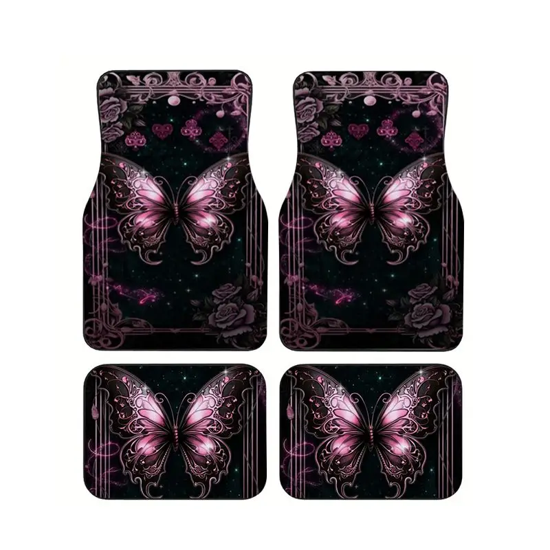 4pcs Butterfly Peony Print Car Floor Mat Universal Non-Slip Washable Polyester Auto Floor Carpets Set Interior Accessories SUVs
4pcs Butterfly Peony Print Car Floor Mat Universal Non-Slip Washable Polyester Auto Floor Carpets Set Interior Accessories SUVs