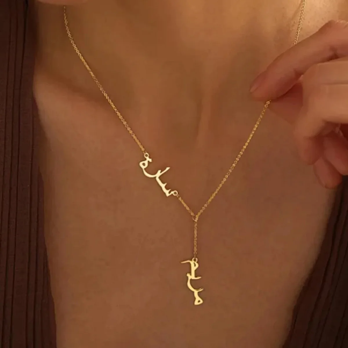 Custom Double Arabic Name Necklace For Women Gold Color Stainless Steel Letter Necklace Birthday Party Jewelry Gift
Custom Double Arabic Name Necklace For Women Gold Color Stainless Steel Letter Necklace Birthday Party Jewelry Gift