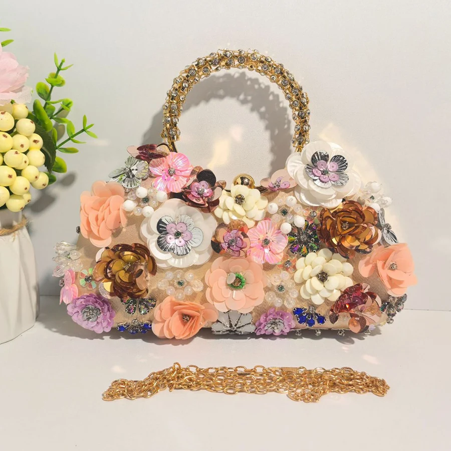 Beaded Floral Evening Clutch Women Fashion Banquet Sequins Handbag Elegant Party Prom Shoulder Bag Female Metal Chain Crossbody
Beaded Floral Evening Clutch Women Fashion Banquet Sequins Handbag Elegant Party Prom Shoulder Bag Female Metal Chain Crossbody