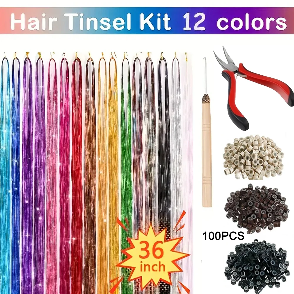 36 дюймов/48 дюймов, 12 цветов, мишура для волос феи, сверкающая блестящая мишура для волос, термостойкая блики, блестящая мишура для наращивания волос
36 дюймов/48 дюймов, 12 цветов, мишура для волос феи, сверкающая блестящая мишура для волос, термостойкая блики, блестящая мишура для наращивания волос
