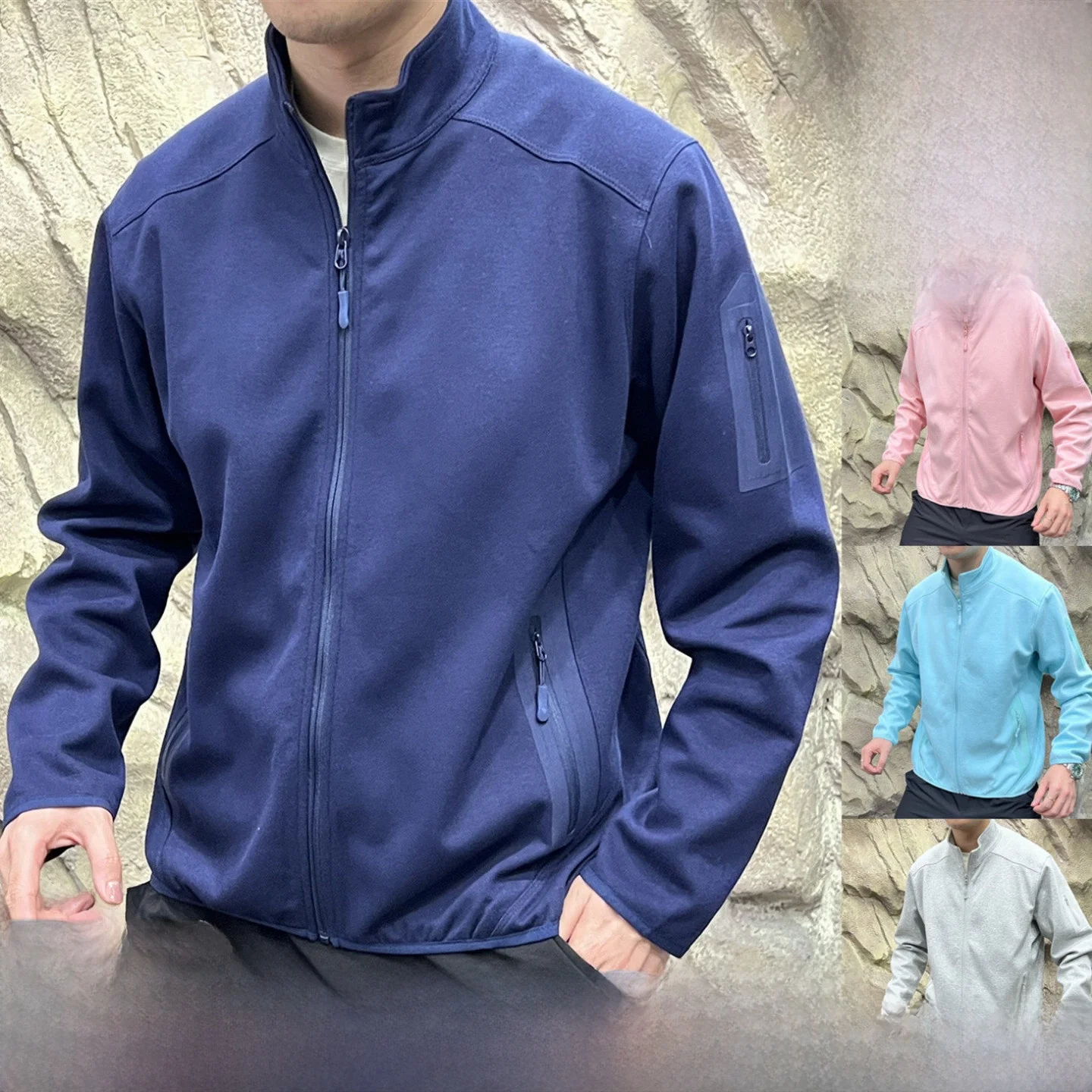 Outdoor Men's Knitted Jaet Casual Stand Collar Elastic Sve Polyester Cotton Blend Spor Sle Stand Fit Long Sve
Outdoor Men's Knitted Jaet Casual Stand Collar Elastic Sve Polyester Cotton Blend Spor Sle Stand Fit Long Sve