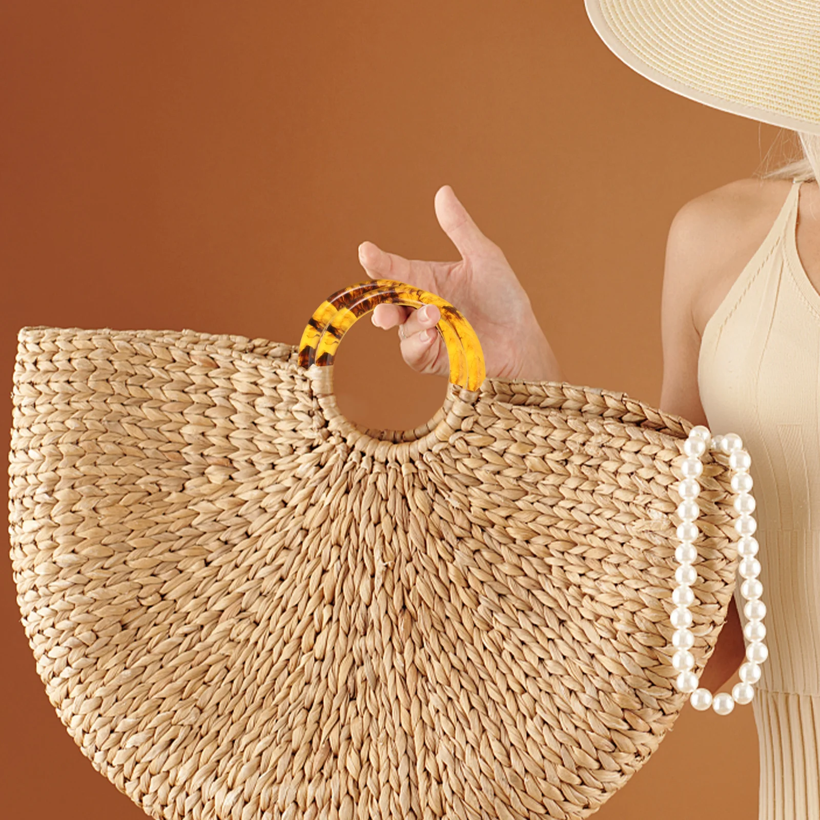 2Pcs Resin Circle Bag Handles Elegant Round Ring Replacement for Handbag DIY Craft Purse Accessories Decorative Grip
2Pcs Resin Circle Bag Handles Elegant Round Ring Replacement for Handbag DIY Craft Purse Accessories Decorative Grip