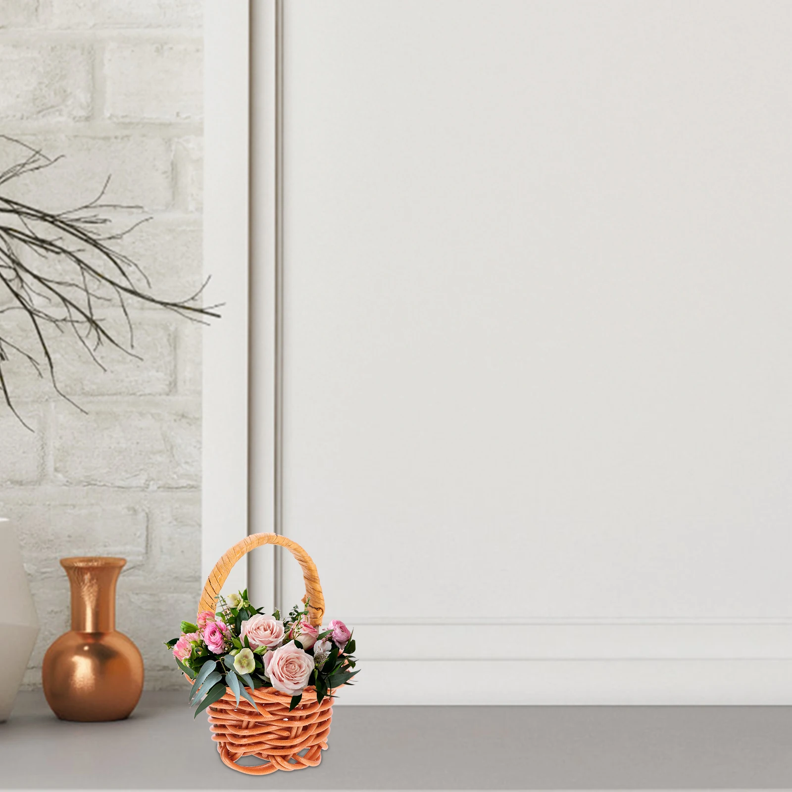 10 Pcs Rattan Shopping Basket Small Woven Office Decor Mini Baskets with Handles Miniature Wicker Decorate
10 Pcs Rattan Shopping Basket Small Woven Office Decor Mini Baskets with Handles Miniature Wicker Decorate