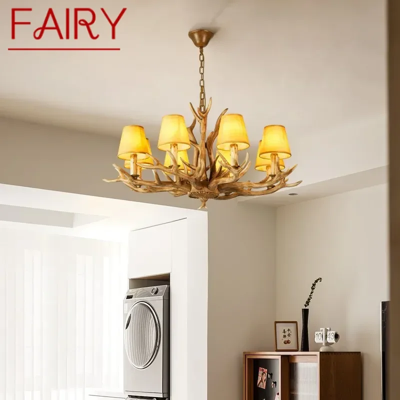 FAIRY American Deer Antler Chandelier Retro Creative Living Room Restaurant Bedroom Cafe Bar Clothing Store Homestay Light
FAIRY American Deer Antler Chandelier Retro Creative Living Room Restaurant Bedroom Cafe Bar Clothing Store Homestay Light