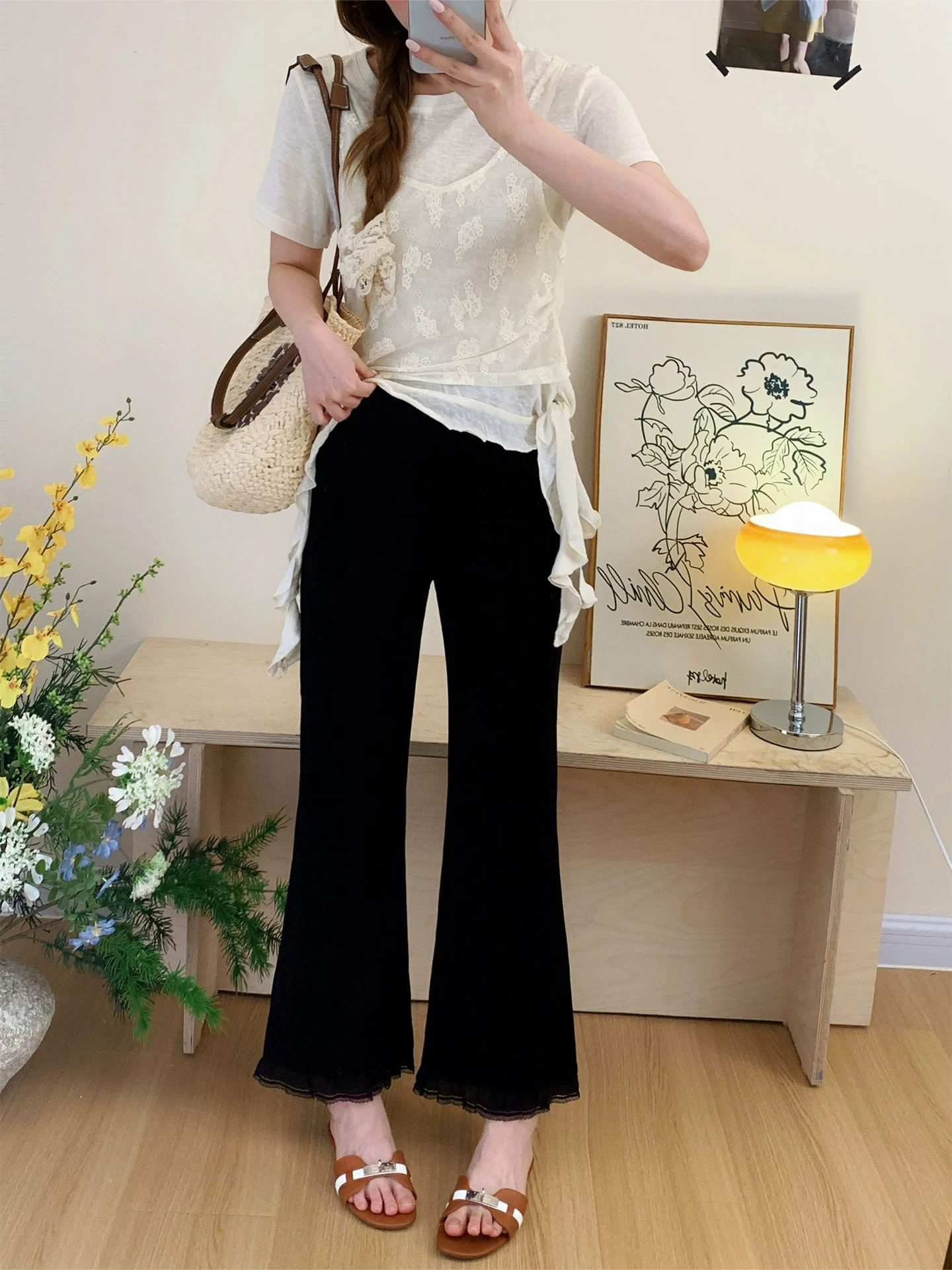 High Waist Elastic Slimming Casual Pants for plus Size Women Summer New Style Korean Style Versatile Nine Point Pants Ladies
High Waist Elastic Slimming Casual Pants for plus Size Women Summer New Style Korean Style Versatile Nine Point Pants Ladies