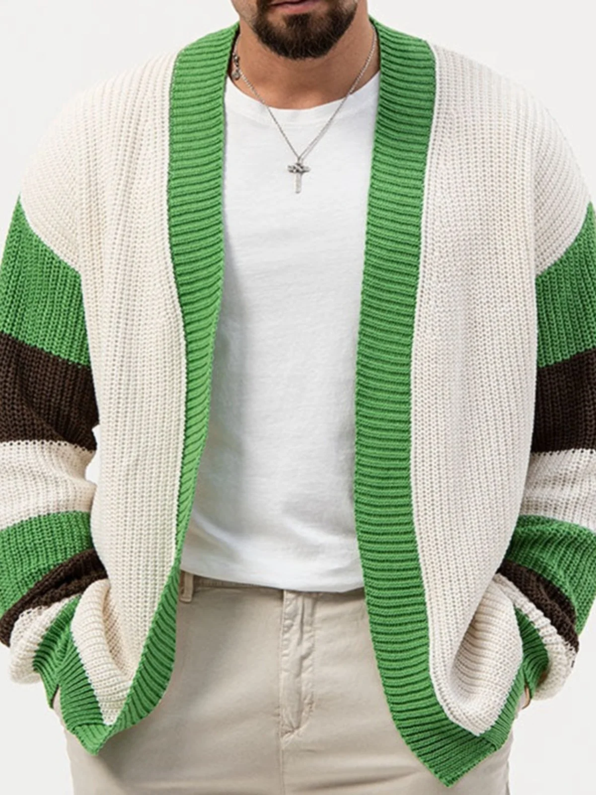 Loose Knit Thiened Men's Sweater Faionable Color Blo Knitted Coat Youthful Vitali Sle Long Sve round Ne Cardigan
Loose Knit Thiened Men's Sweater Faionable Color Blo Knitted Coat Youthful Vitali Sle Long Sve round Ne Cardigan