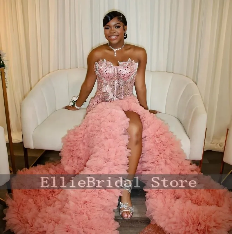 Charming Prom Dress For Girl 2026 Pink Long Mermaid Split Ruffles Sequins Wedding Party Dresses Vestido De Festa Customized
Charming Prom Dress For Girl 2026 Pink Long Mermaid Split Ruffles Sequins Wedding Party Dresses Vestido De Festa Customized