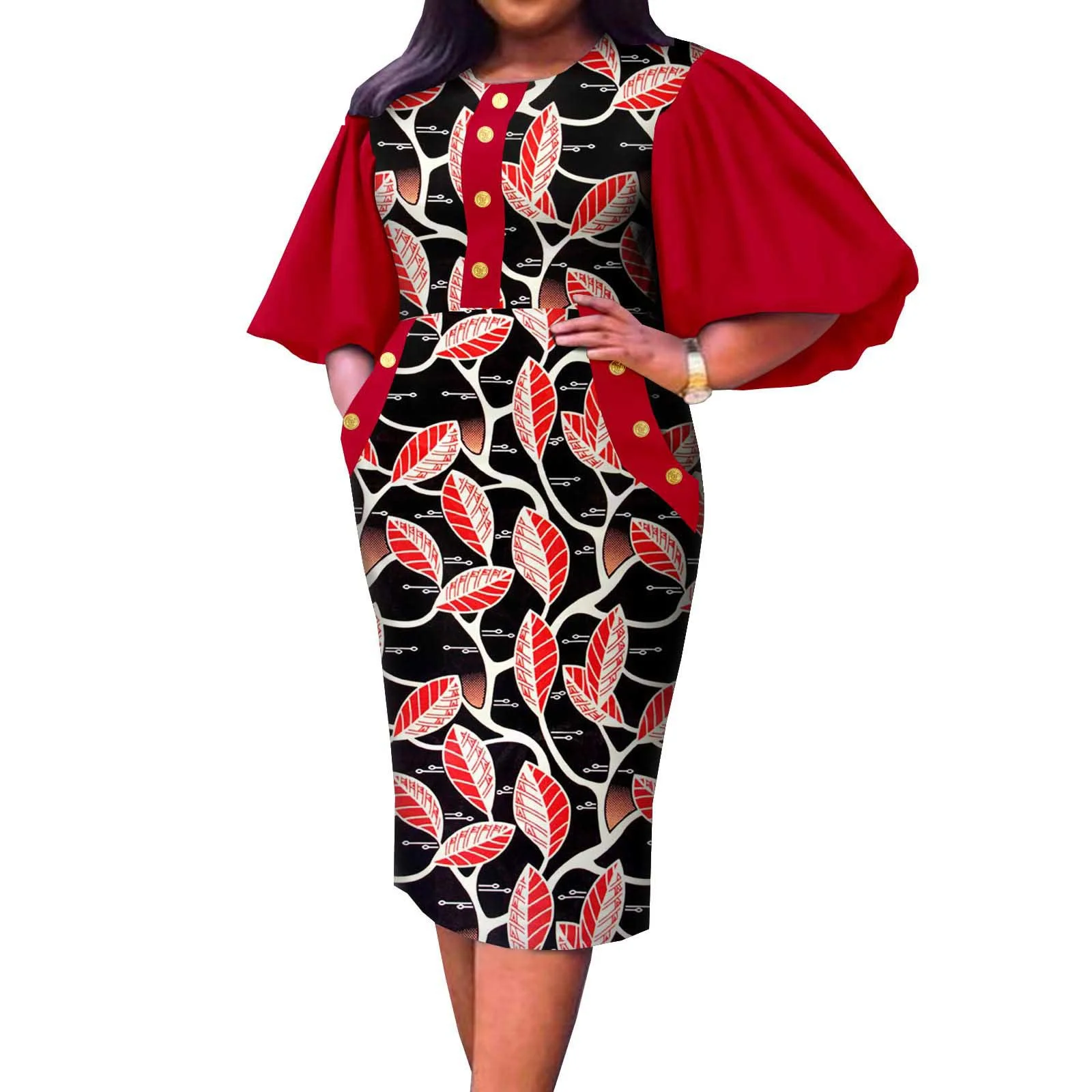 African Ankara Maxi Dresses for Women Customized Half Flare Sleeves Knee Length Casual Pencil Dress Elegant Party Wedding Prom
African Ankara Maxi Dresses for Women Customized Half Flare Sleeves Knee Length Casual Pencil Dress Elegant Party Wedding Prom