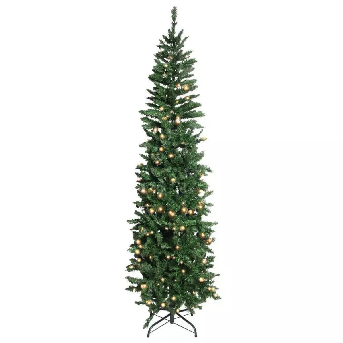 Holiday decoration Pencil Christmas Tree with green branches with lights 6.5 ft
Holiday decoration Pencil Christmas Tree with green branches with lights 6.5 ft