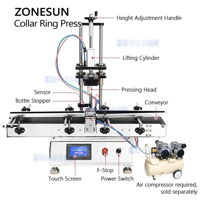 ZONESUN ZS-YGX01 Tabletop Perfume Collar Press Perfume Collar Fitting Tool Perfume Collar Ring Crimping Machine
ZONESUN ZS-YGX01 Tabletop Perfume Collar Press Perfume Collar Fitting Tool Perfume Collar Ring Crimping Machine