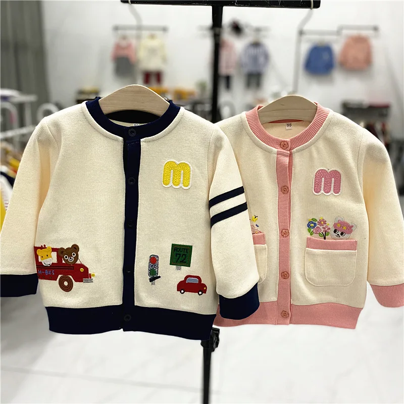 Autumn and Spring Day Boys and Girls' Little Bear and Little Rabbit Cute Knitted Cardigan Round Neck Cartoon Casual Coat
Autumn and Spring Day Boys and Girls' Little Bear and Little Rabbit Cute Knitted Cardigan Round Neck Cartoon Casual Coat