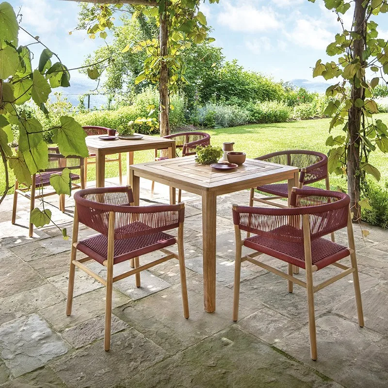 Designer Nordic Terrace Outdoor Table and Chair Set Garden Villa Rattan Chair Solid Wood Table Waterproof
Designer Nordic Terrace Outdoor Table and Chair Set Garden Villa Rattan Chair Solid Wood Table Waterproof