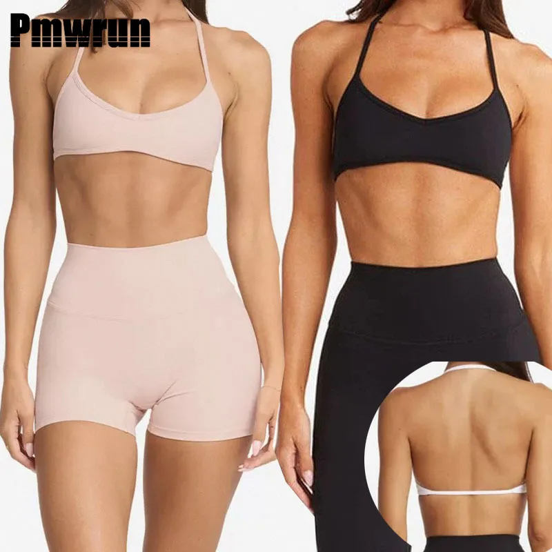 PMWRUN Women's Yoga Set Halter Bra Pants Shorts High Waisted Open Back Soft Stretchy Quick Dry For Gym Yoga Pilates Daily Wear
PMWRUN Women's Yoga Set Halter Bra Pants Shorts High Waisted Open Back Soft Stretchy Quick Dry For Gym Yoga Pilates Daily Wear