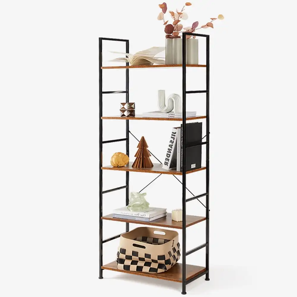 Bookcase, 5 Tier Book Shelf, Storage Shelf, Classic Modern Bookcase for CDs, Movies, Books, Industrial Bookcase for Home Office
Bookcase, 5 Tier Book Shelf, Storage Shelf, Classic Modern Bookcase for CDs, Movies, Books, Industrial Bookcase for Home Office