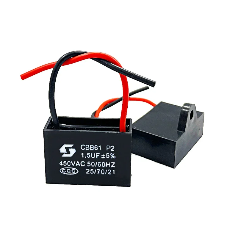 CBB61 fan startup capacitor: 1.2/1.5/1.8/2/2.5/3/4/5/6/7UF; ceiling fan and range hood: 450V
CBB61 fan startup capacitor: 1.2/1.5/1.8/2/2.5/3/4/5/6/7UF; ceiling fan and range hood: 450V
