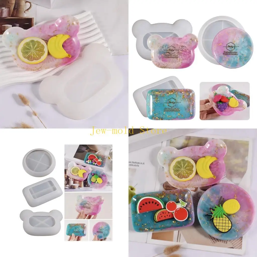 C71B Round Rectangular Bear Head Plate Mold for DIY Resin Storage Tray, Small Dish
C71B Round Rectangular Bear Head Plate Mold for DIY Resin Storage Tray, Small Dish