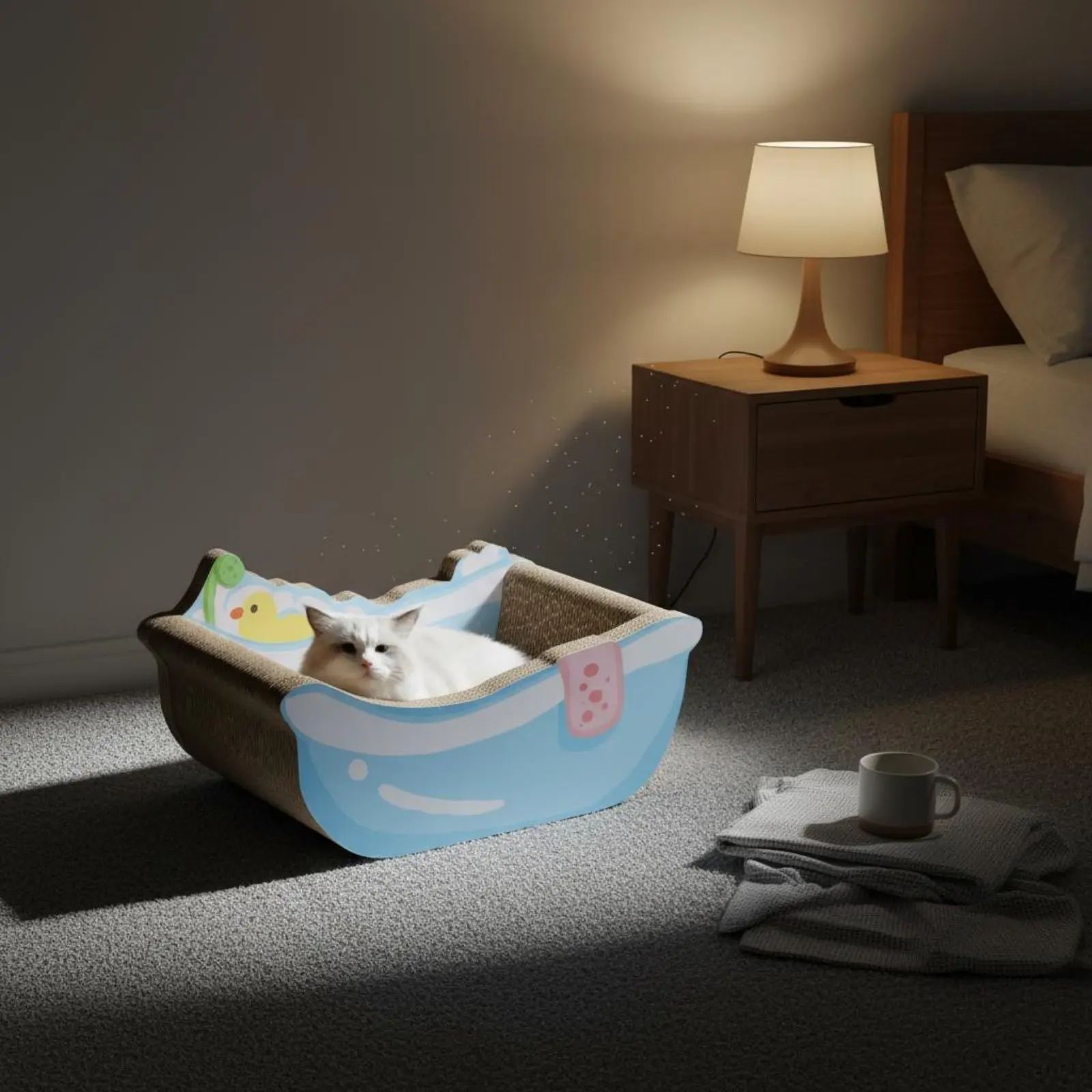 Bathtub Cat Scratcher Long-Lasting Bathtub Shaped Cat Bed Wave Design Scratching Board Comfortable Rest Area Furniture Protector
Bathtub Cat Scratcher Long-Lasting Bathtub Shaped Cat Bed Wave Design Scratching Board Comfortable Rest Area Furniture Protector