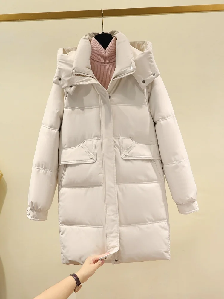 Women's down Cotton Jacket Hooded Loose Winter Coat Thick Outerwear Korean Style Mid-Length plus Size Zipper Closure Long Sleeve
Women's down Cotton Jacket Hooded Loose Winter Coat Thick Outerwear Korean Style Mid-Length plus Size Zipper Closure Long Sleeve