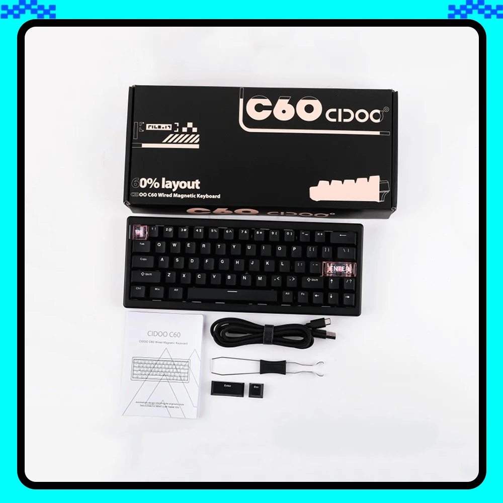 CIDOO C60 Magnetic Keyboard 8Khz RT Accuracy 0.01mm Low Delay RGB Gaming Mechanical Keyboard Gasket Hot Swap Pc Accessories Gift
CIDOO C60 Magnetic Keyboard 8Khz RT Accuracy 0.01mm Low Delay RGB Gaming Mechanical Keyboard Gasket Hot Swap Pc Accessories Gift