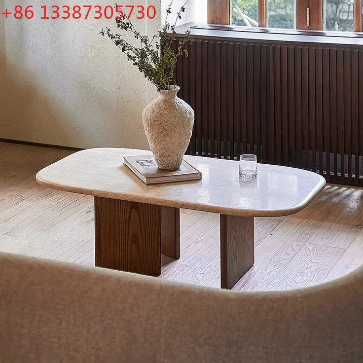 Wabi Sansan natural travertine coffee table small apartment living room home modern and simple
Wabi Sansan natural travertine coffee table small apartment living room home modern and simple