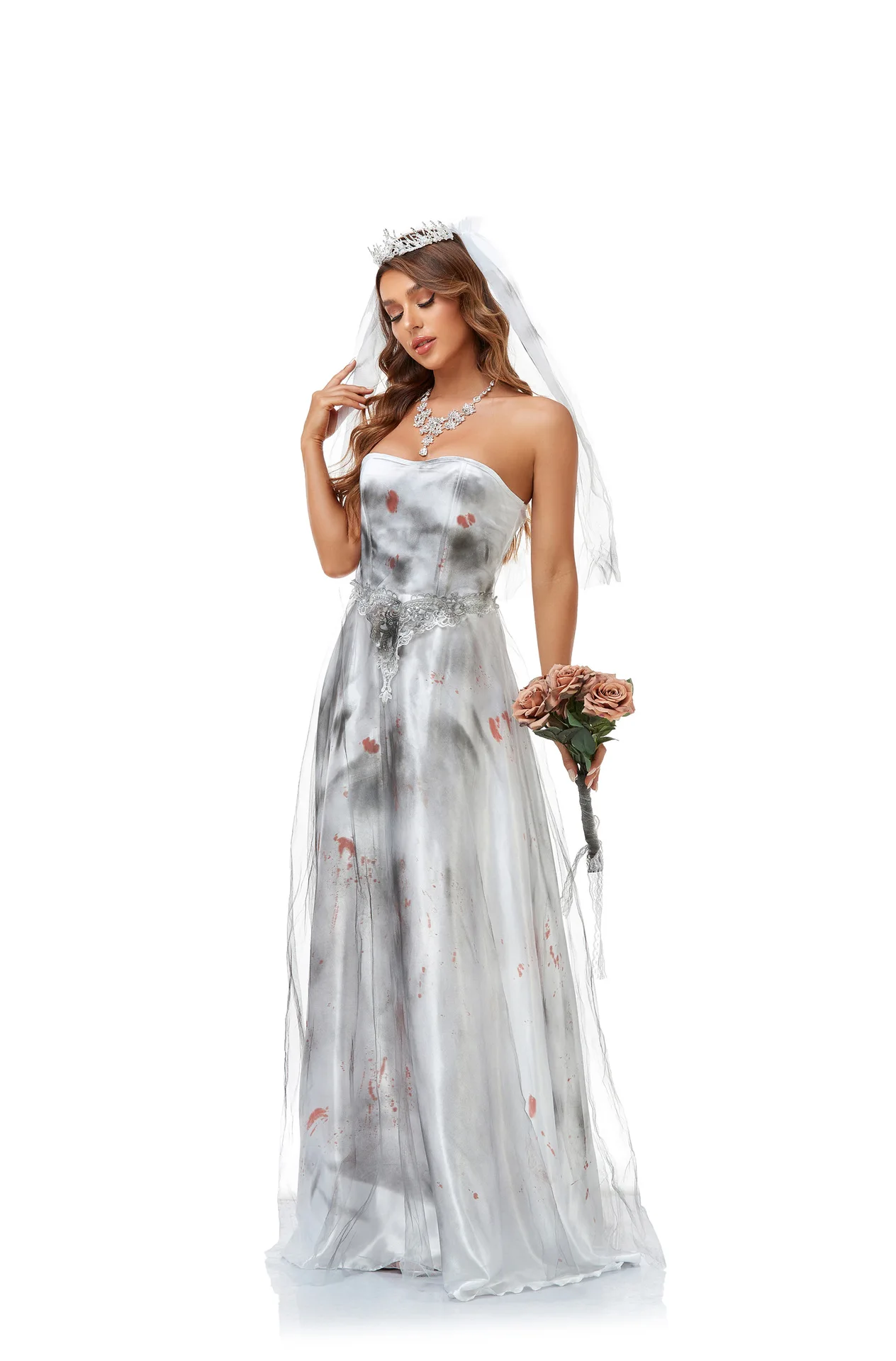 Horror Bloodstained Zombie Bride Dr Costume Stage Performance Outfit Women's Traditional Clothing loween Par
Horror Bloodstained Zombie Bride Dr Costume Stage Performance Outfit Women's Traditional Clothing loween Par