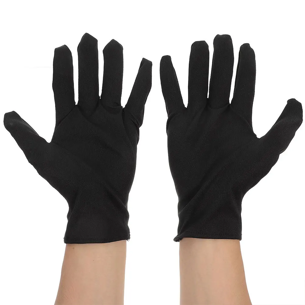 5Pairs Nylon Gloves Lightweight Breathable Lint-Free for Jewelry Handling Watch Coin Inspection Black Stretchy Work Gloves 
5Pairs Nylon Gloves Lightweight Breathable Lint-Free for Jewelry Handling Watch Coin Inspection Black Stretchy Work Gloves