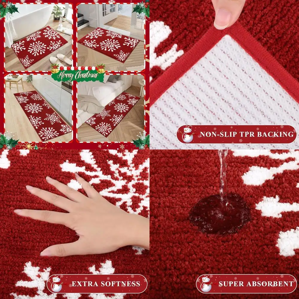3-Piece Christmas Shower Mat Set with U-Shape Toilet Cover, Plush Microfiber, Non-Slip, and Machine Washable Bath Rugs
3-Piece Christmas Shower Mat Set with U-Shape Toilet Cover, Plush Microfiber, Non-Slip, and Machine Washable Bath Rugs