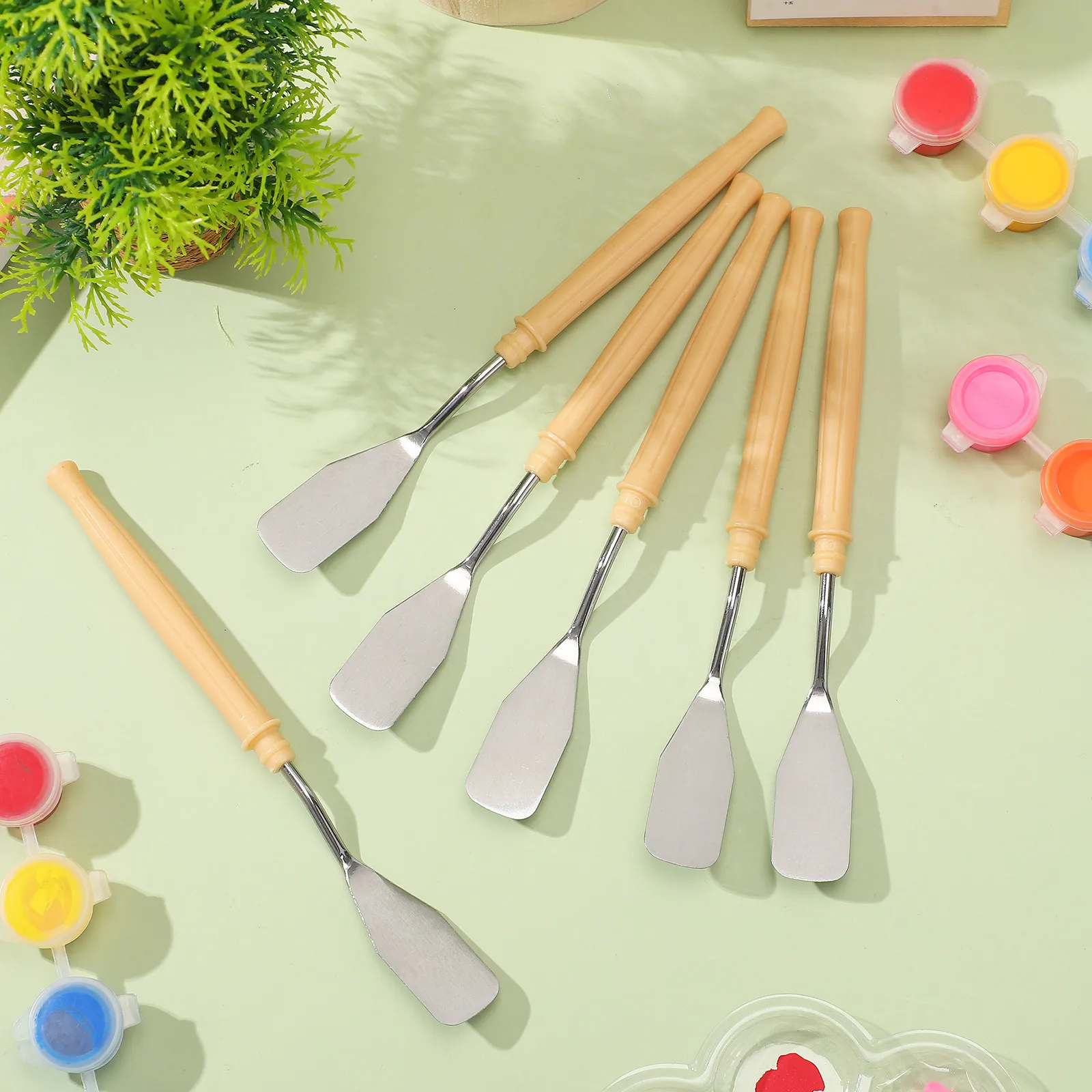 12Pcs Painting Scrapers Plastic Handle Metal Spatulas Artist Tools for Mixing Oil Acrylic Paint Canvas Supplies
12Pcs Painting Scrapers Plastic Handle Metal Spatulas Artist Tools for Mixing Oil Acrylic Paint Canvas Supplies