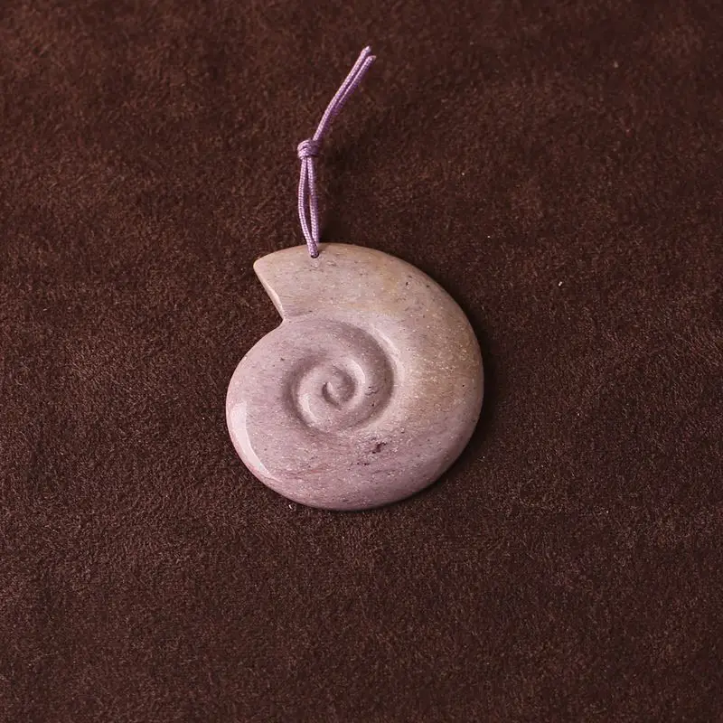 "Atlantisite Purple Stone Ammonite Pendant - Unique Spiral-Carved Gemstone Jewelry Component for Boho Necklaces"42x35x5mm-9.6g
"Atlantisite Purple Stone Ammonite Pendant - Unique Spiral-Carved Gemstone Jewelry Component for Boho Necklaces"42x35x5mm-9.6g