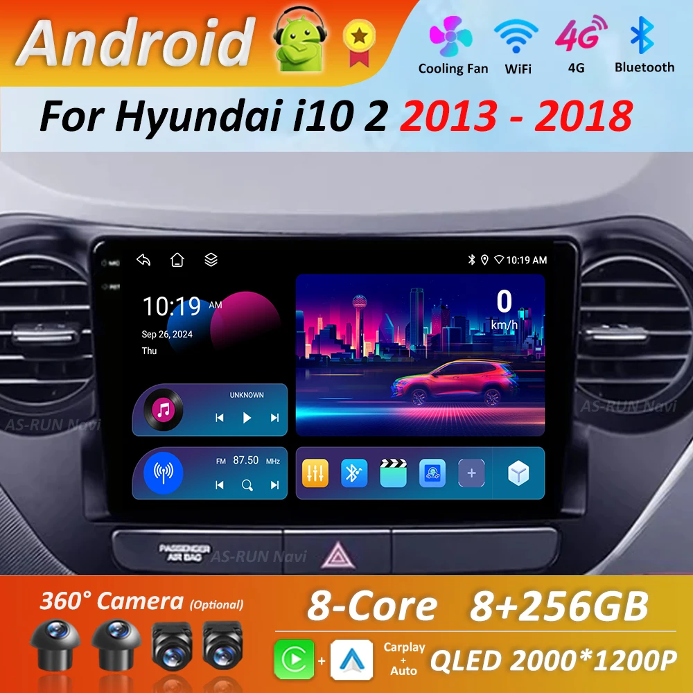 Для Hyundai i10 2 2013-2018 Android 14 Система Автомобильный радиоприемник Мультимедийный плеер WiFi BT DSP Стерео Сенсорный экран GPS-навигация 4G
Для Hyundai i10 2 2013-2018 Android 14 Система Автомобильный радиоприемник Мультимедийный плеер WiFi BT DSP Стерео Сенсорный экран GPS-навигация 4G