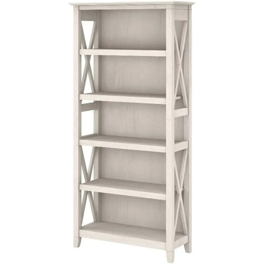 5-Shelf Tall Bookcase, Linen White Oak Finish, Engineered Wood, 31.73 W x 12.64 D x 65.98 H, Adjustable Shelves, X Accents, Safe
5-Shelf Tall Bookcase, Linen White Oak Finish, Engineered Wood, 31.73 W x 12.64 D x 65.98 H, Adjustable Shelves, X Accents, Safe