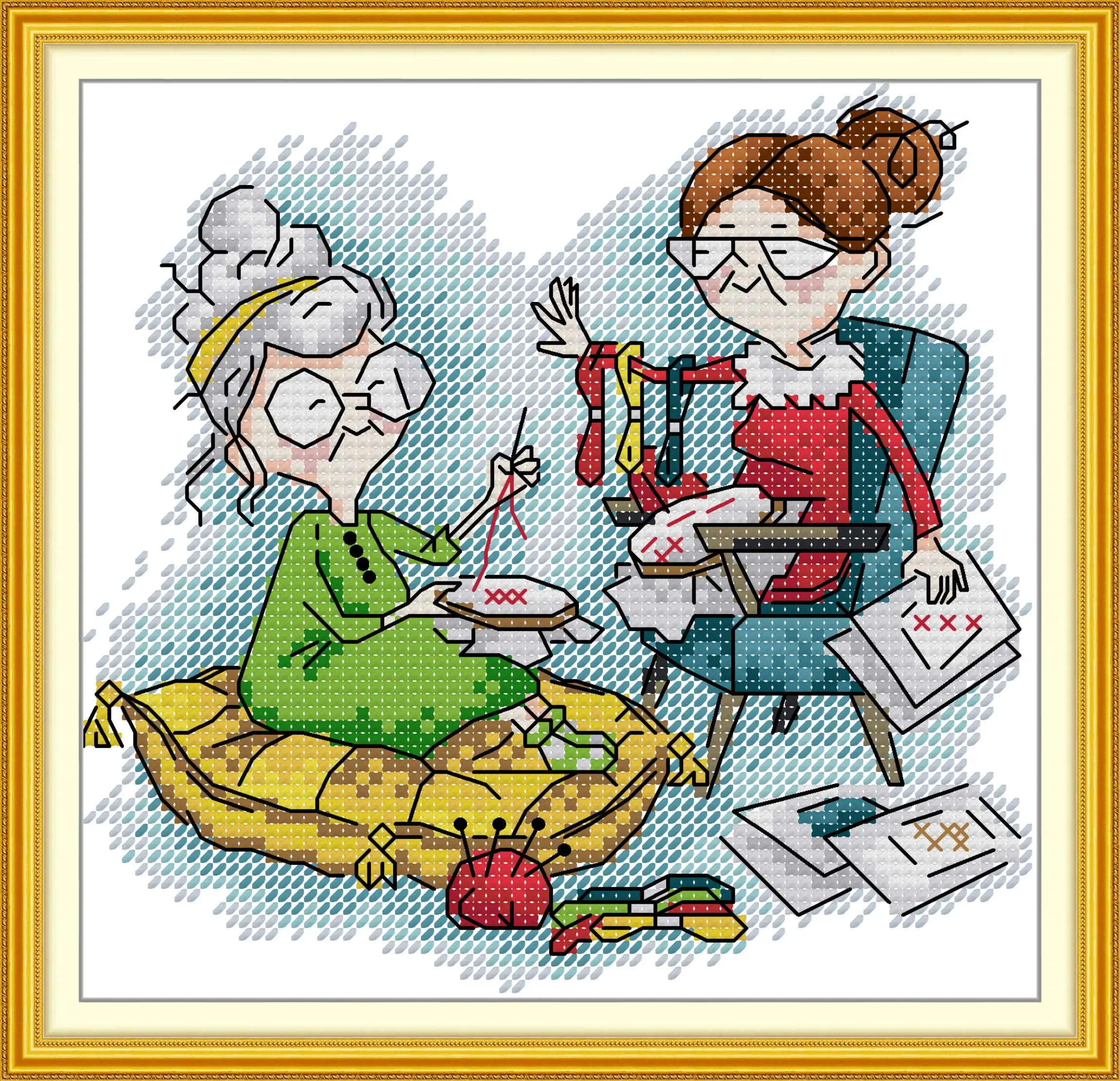 Maydear Full Cross Stitch Kit,11CT/14CT/16CT/9CT Aida Fabric,DMC Threads Sewing Pattern Embroidery Set-Two old codgers 3
Maydear Full Cross Stitch Kit,11CT/14CT/16CT/9CT Aida Fabric,DMC Threads Sewing Pattern Embroidery Set-Two old codgers 3