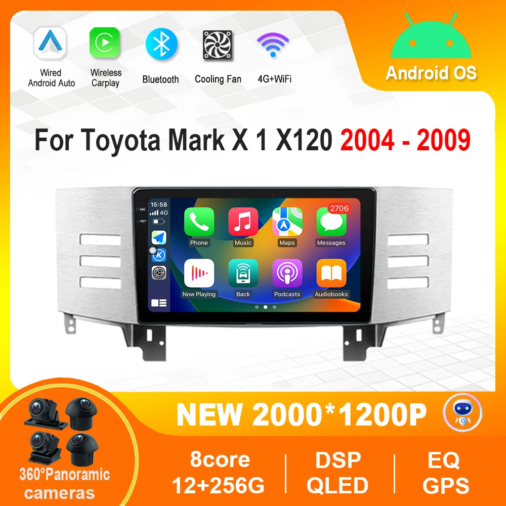 Intelligence Android Car Video Multimedia Player 9 '' for Toyota Mark X 1 X120 2004 - 2009 GPS Cooling Fan 4G WiFi Bluetooth
Intelligence Android Car Video Multimedia Player 9 '' for Toyota Mark X 1 X120 2004 - 2009 GPS Cooling Fan 4G WiFi Bluetooth