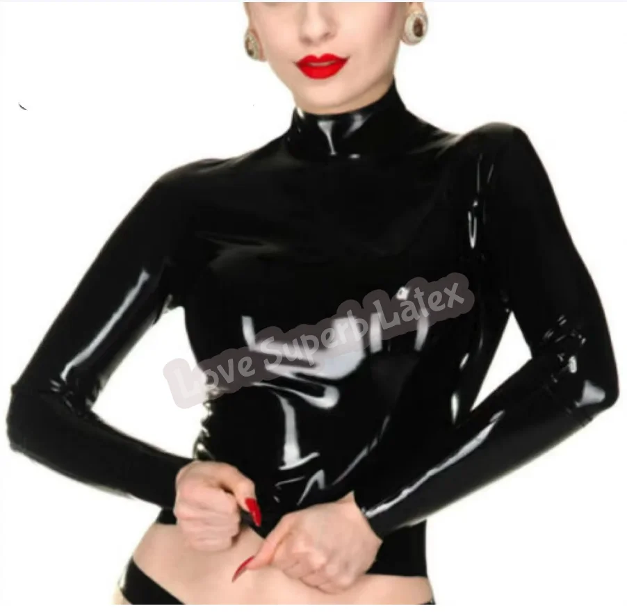 Latex Top Gummi Black Slim Shirts with Back Long Zipper High Collar Long Sleeves Rubber Various colors Customized
Latex Top Gummi Black Slim Shirts with Back Long Zipper High Collar Long Sleeves Rubber Various colors Customized