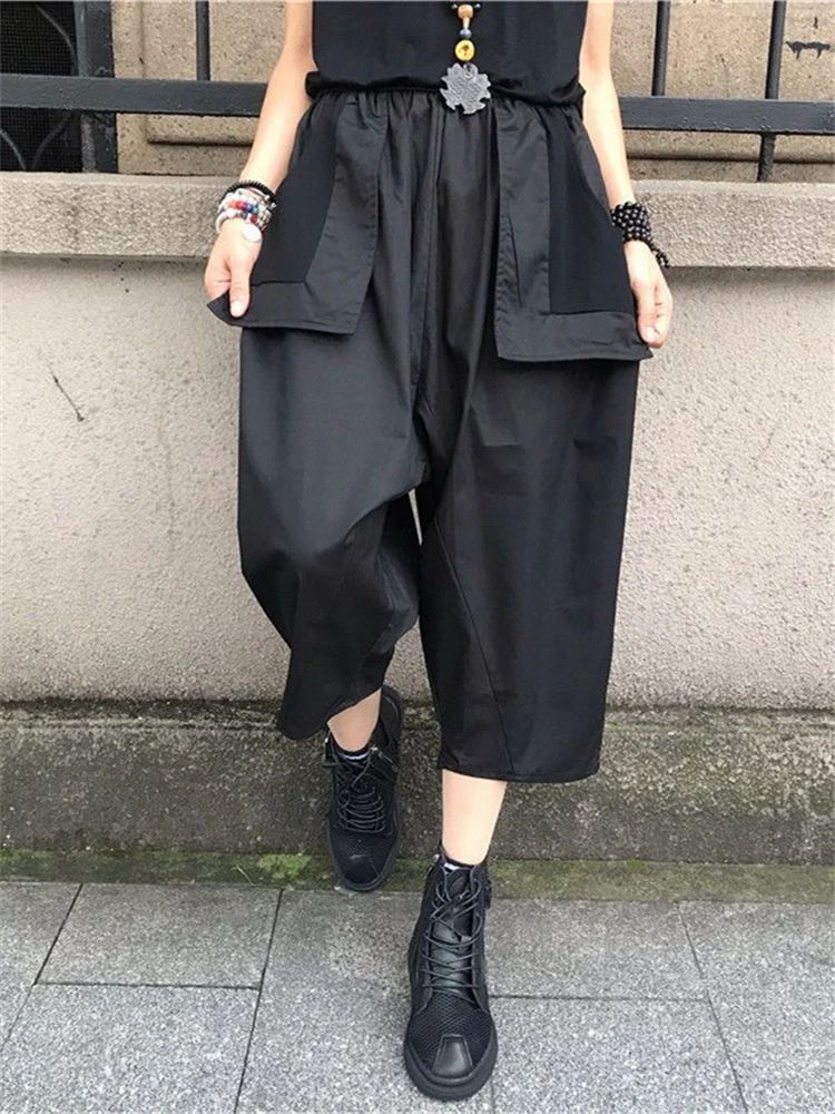 Women's Personalized Pocket Wide-leg Calf-length Shorts Summer Street Short Trousers Young Girl Casual Bottom Female Loose Pants
Women's Personalized Pocket Wide-leg Calf-length Shorts Summer Street Short Trousers Young Girl Casual Bottom Female Loose Pants